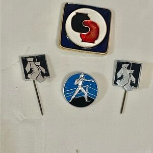 VTG Lot Of 4 Badges Pins Medals Soviet Era USSR boxing Championship